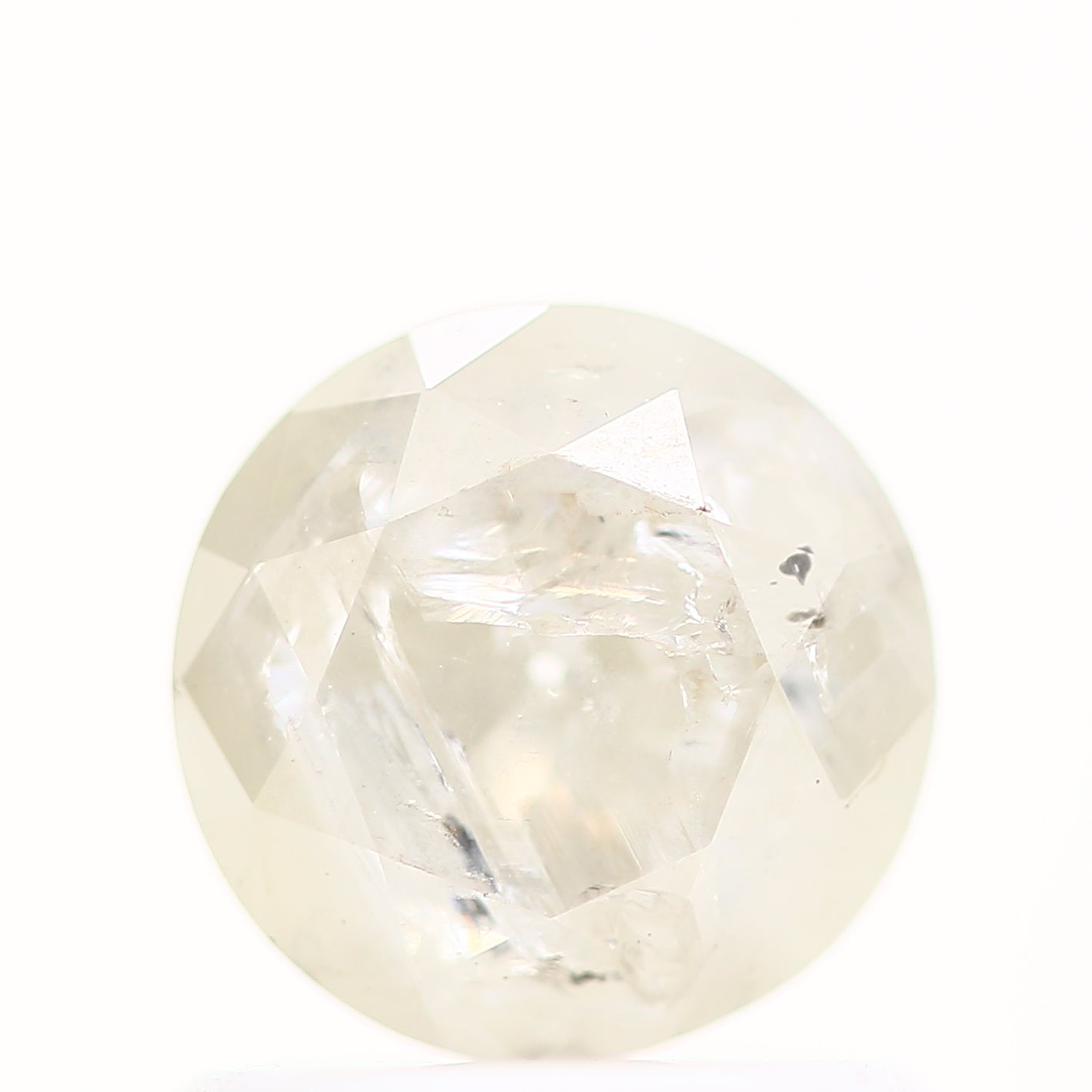 0.74 Carat Salt and Pepper Icy Gray Round Shape Brilliant Cut Natural Loose Diamond